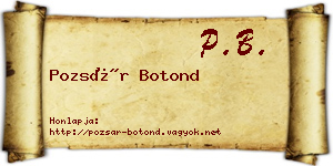Pozsár Botond névjegykártya