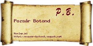 Pozsár Botond névjegykártya