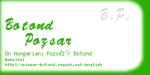 botond pozsar business card